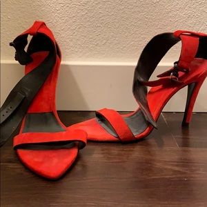 Gorgeous red strappy heels
